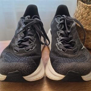 HOKA Black and White Athletic Sneakers. Size 8.5